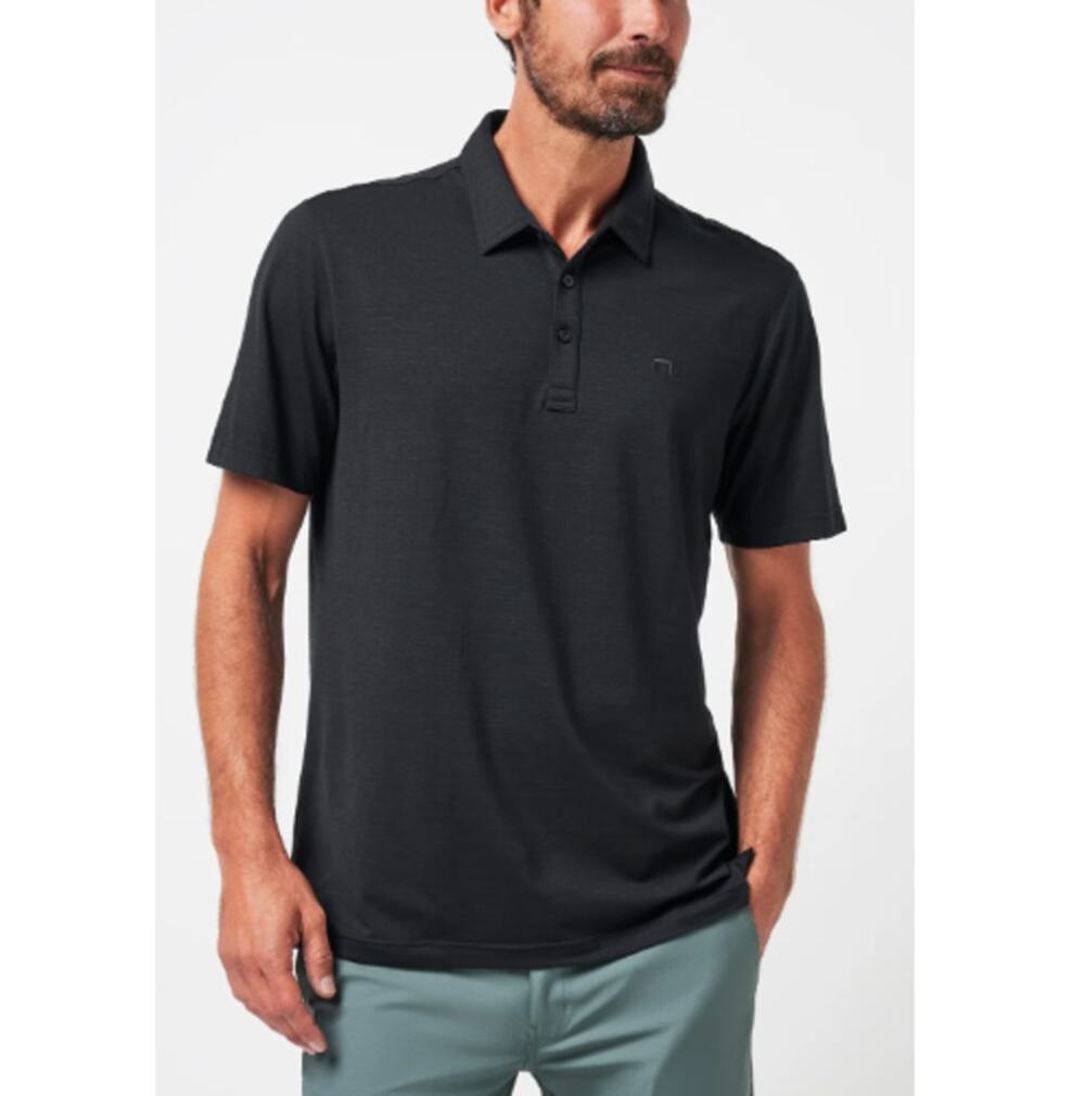 Travis Mathew The Heater Polo Shirt Black Size L